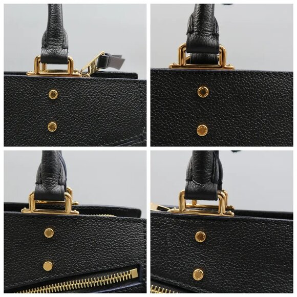 100% Authentic Louis Vuitton Sully Black Monogram Leather Satchel - Picture 7 of 12